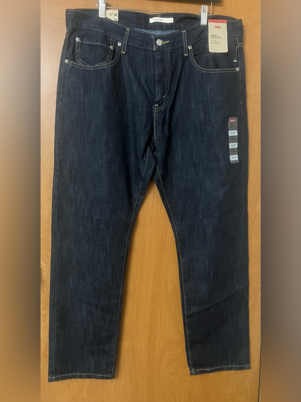Levi's Middy Straight Women's Blue Denim Jeans Size 33x30 New With Tags